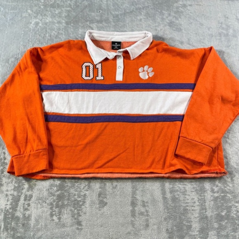 Clemson Tigers Sweater Womens‎ Size XXL Colosseum Crop NCAA Football Fan College